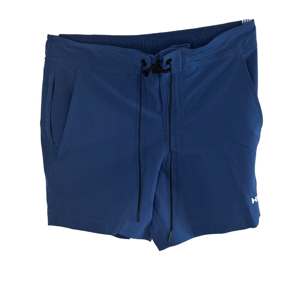 HK Humankind Men's Navy Blue Athletic Shorts Small‎ Quick Dry Drawstring Pockets